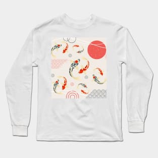 Koi Fish Yin-Yang Abstract Long Sleeve T-Shirt